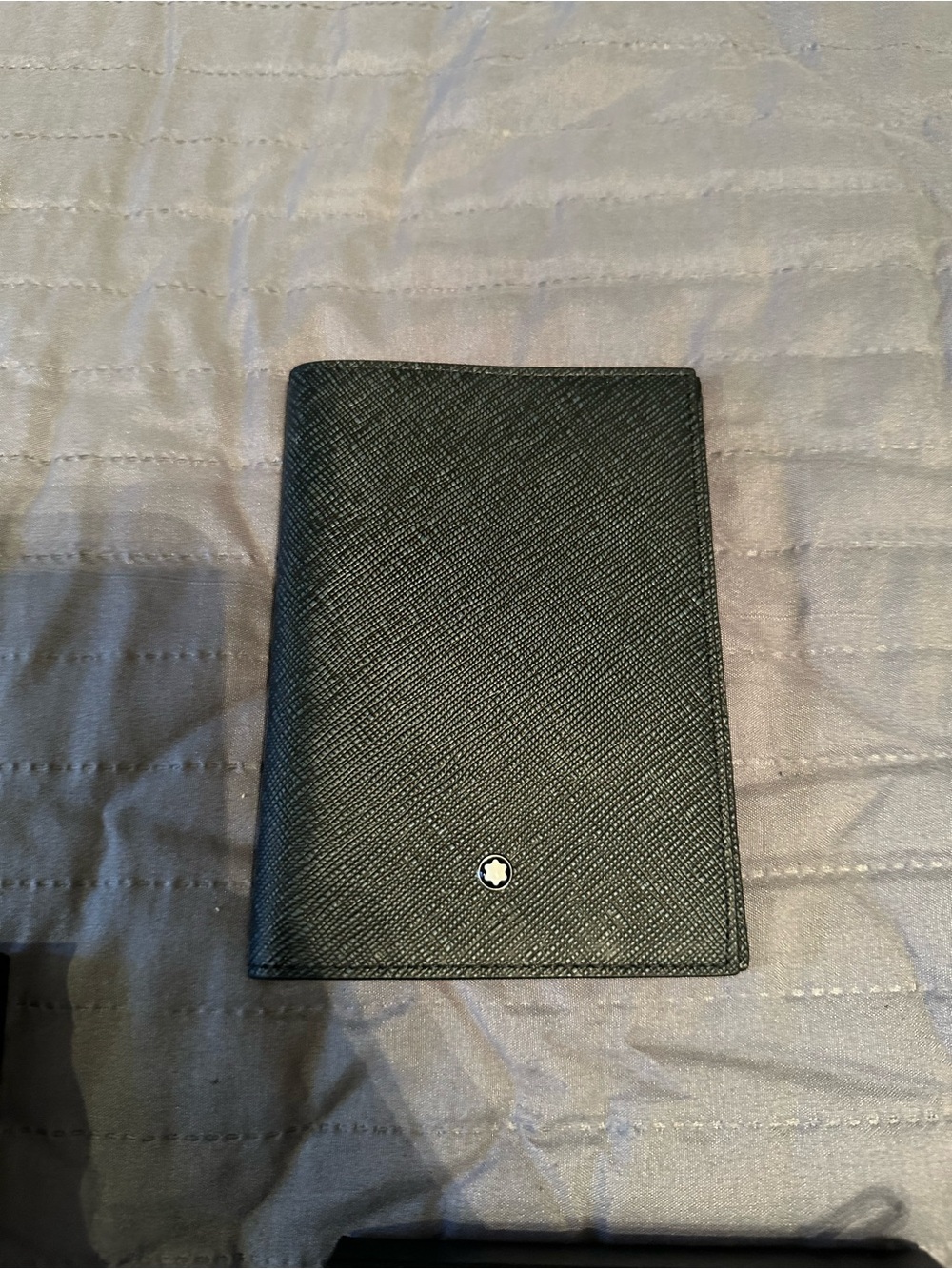 Montblanc Black Textured Leather Card & Passport Sleeve